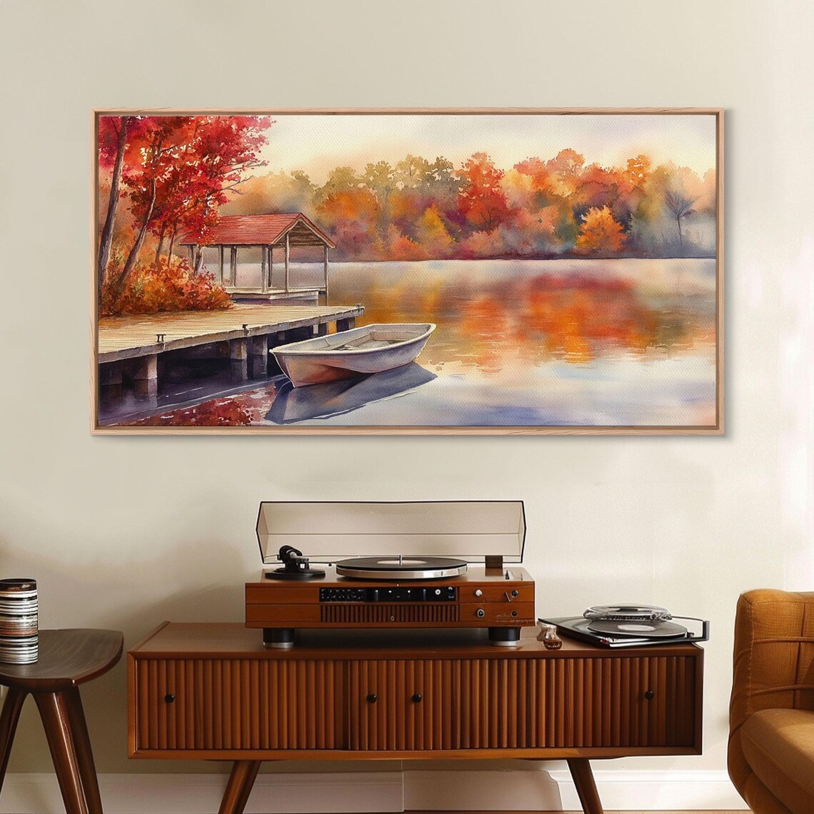 Autumn's Reflections Watercolor Christmas Art Print - Image 5