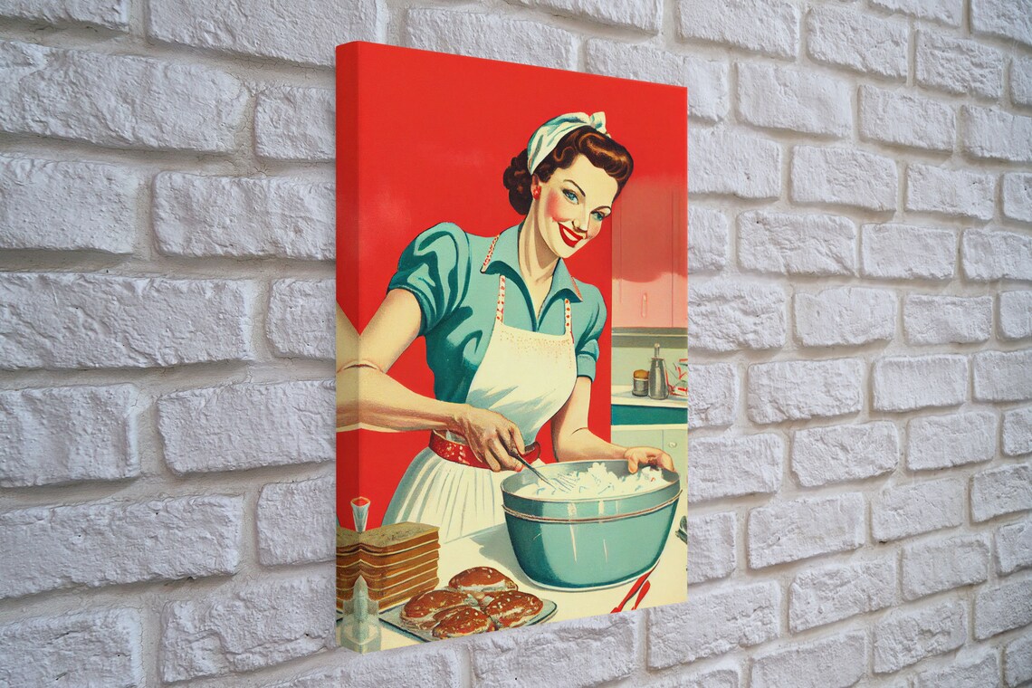 1950s Baking Advertisement, Retro Vintage MCM Print - Image 4