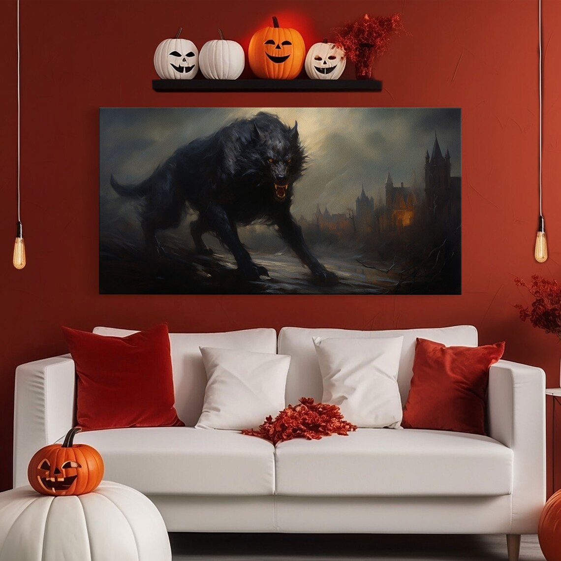 Werewolf Halloween Victorian Dark Academia Art Print - Image 6