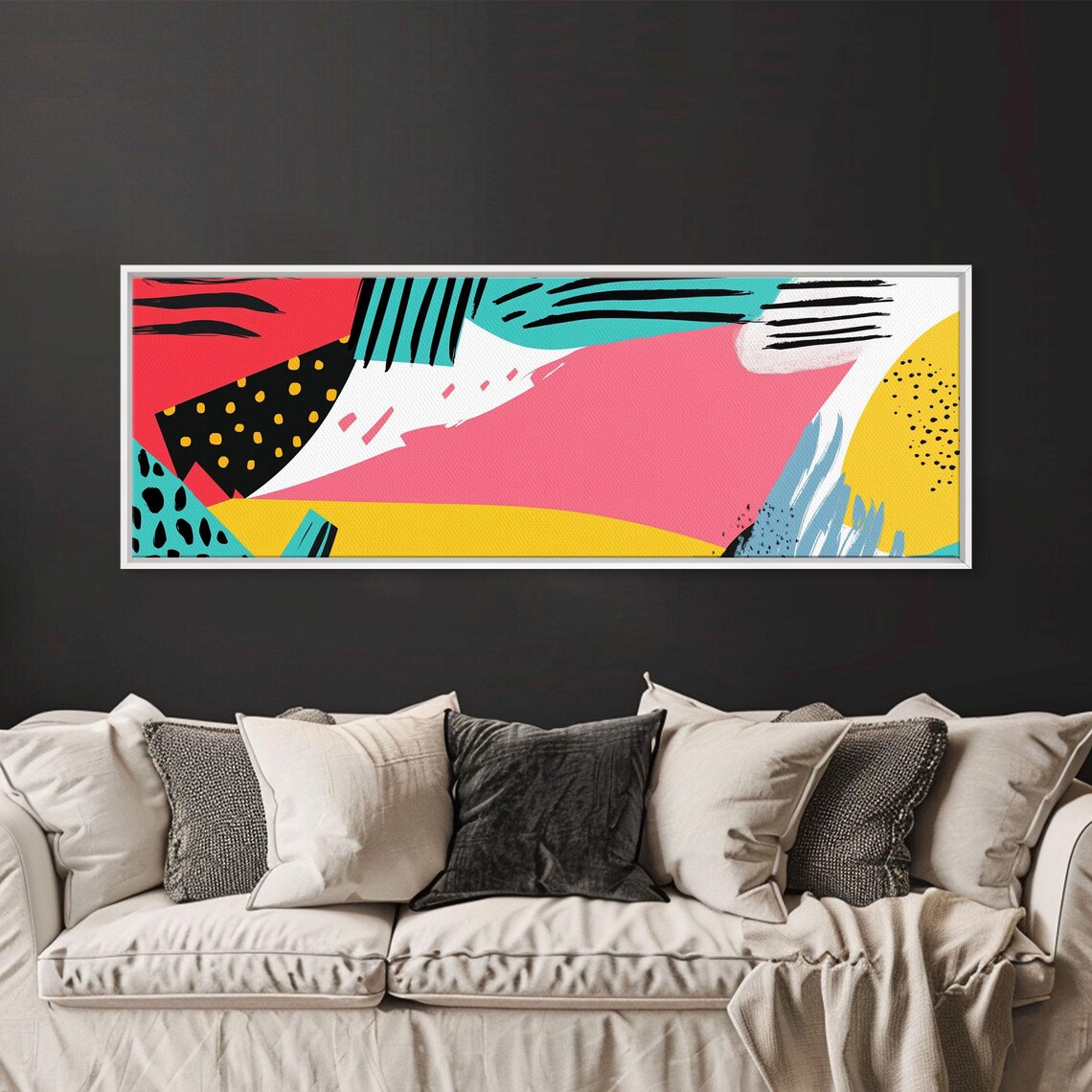90s Abstract Retro Cheetah Geometric Art Print - Image 2