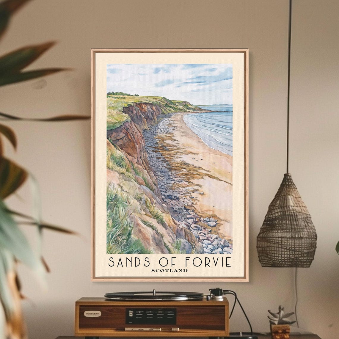 Sands of Forvie Scotland Red Cliffs Pebble Shore Bright Coast Poster - Image 3