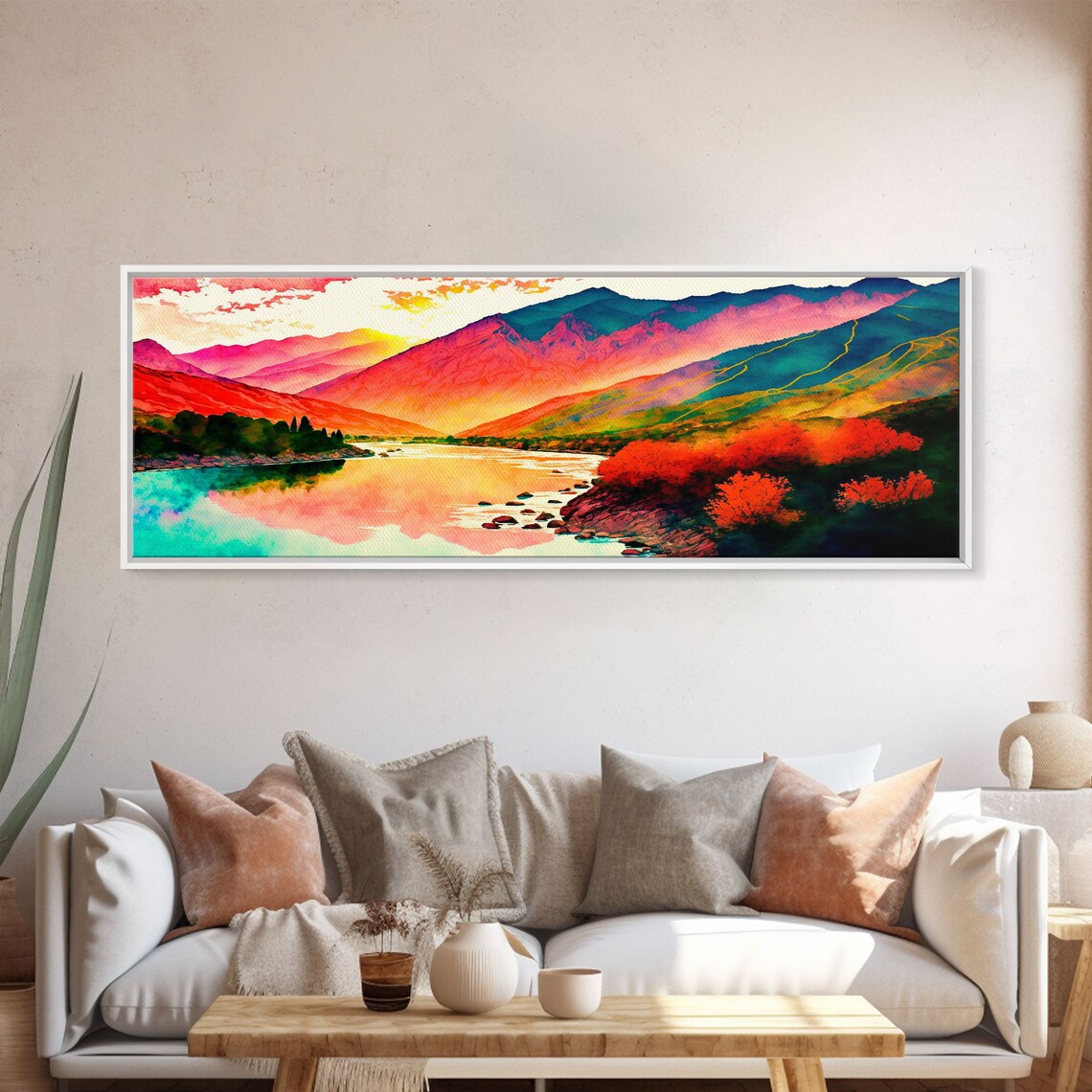Colorful Abstract Watercolor Landscape Art Print - Image 5