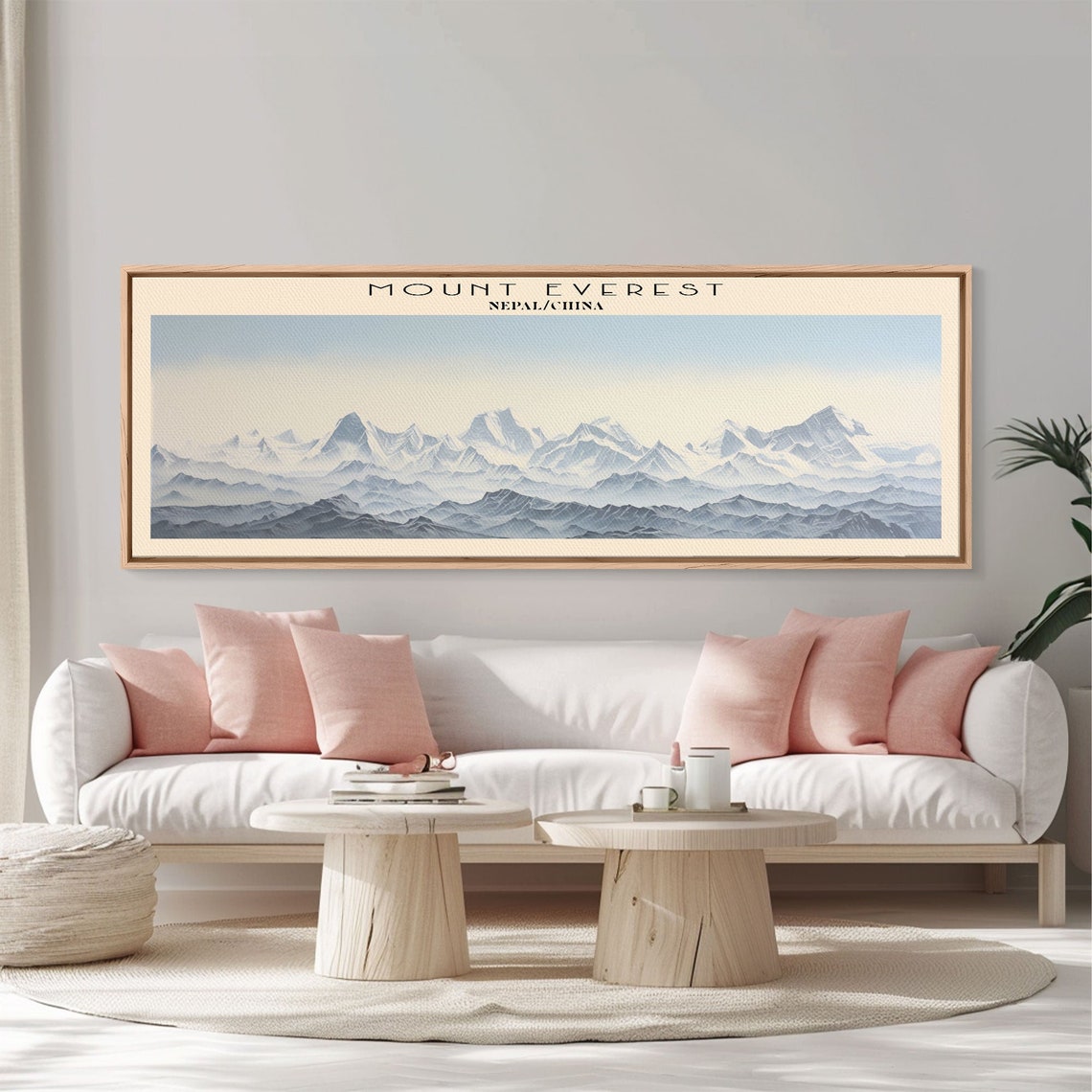 Mount Everest Nepal China Himalayan Snow Peaks Panorama Travel Poster - Image 5