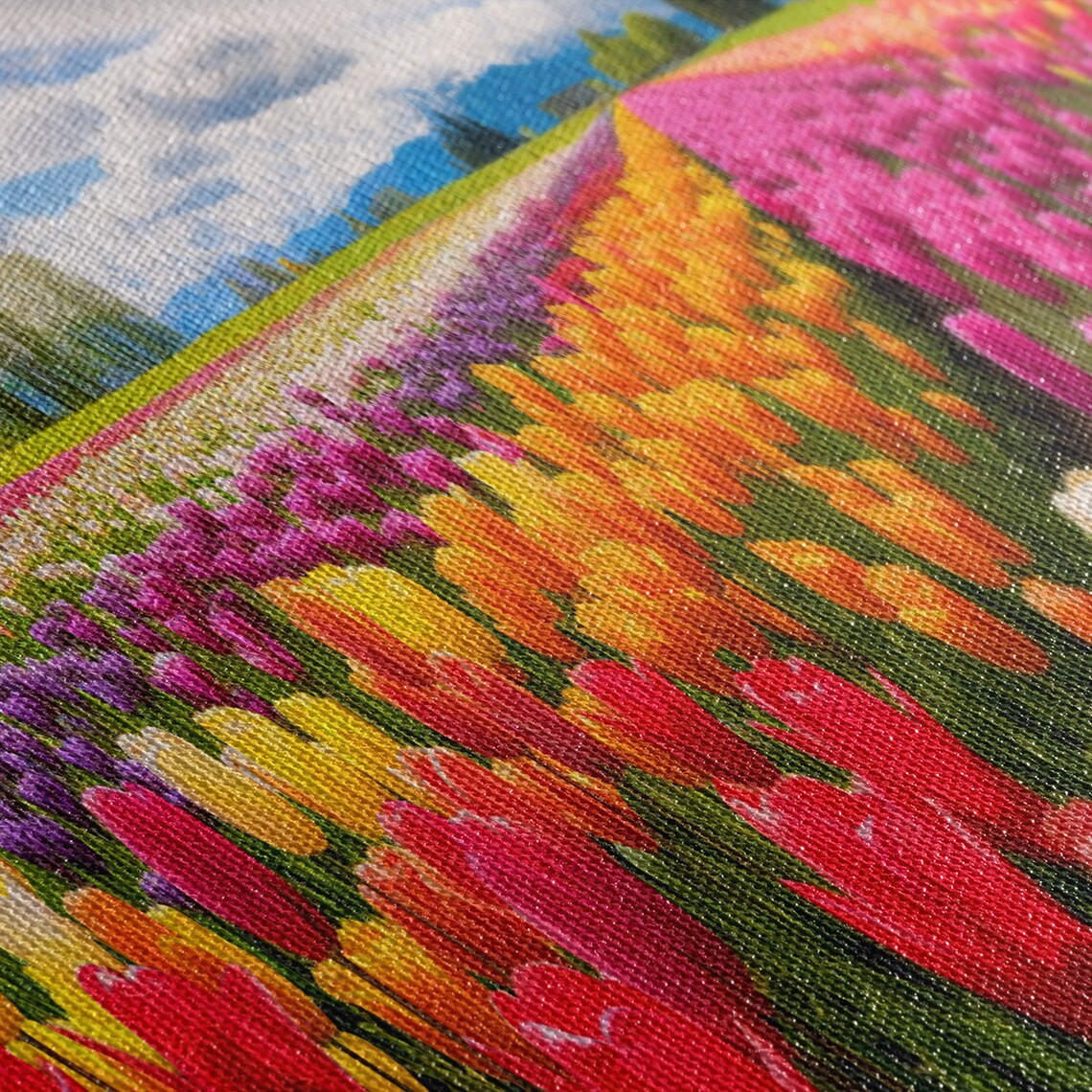 Skagit Valley Tulip Fields Panorama Art Print - Image 2