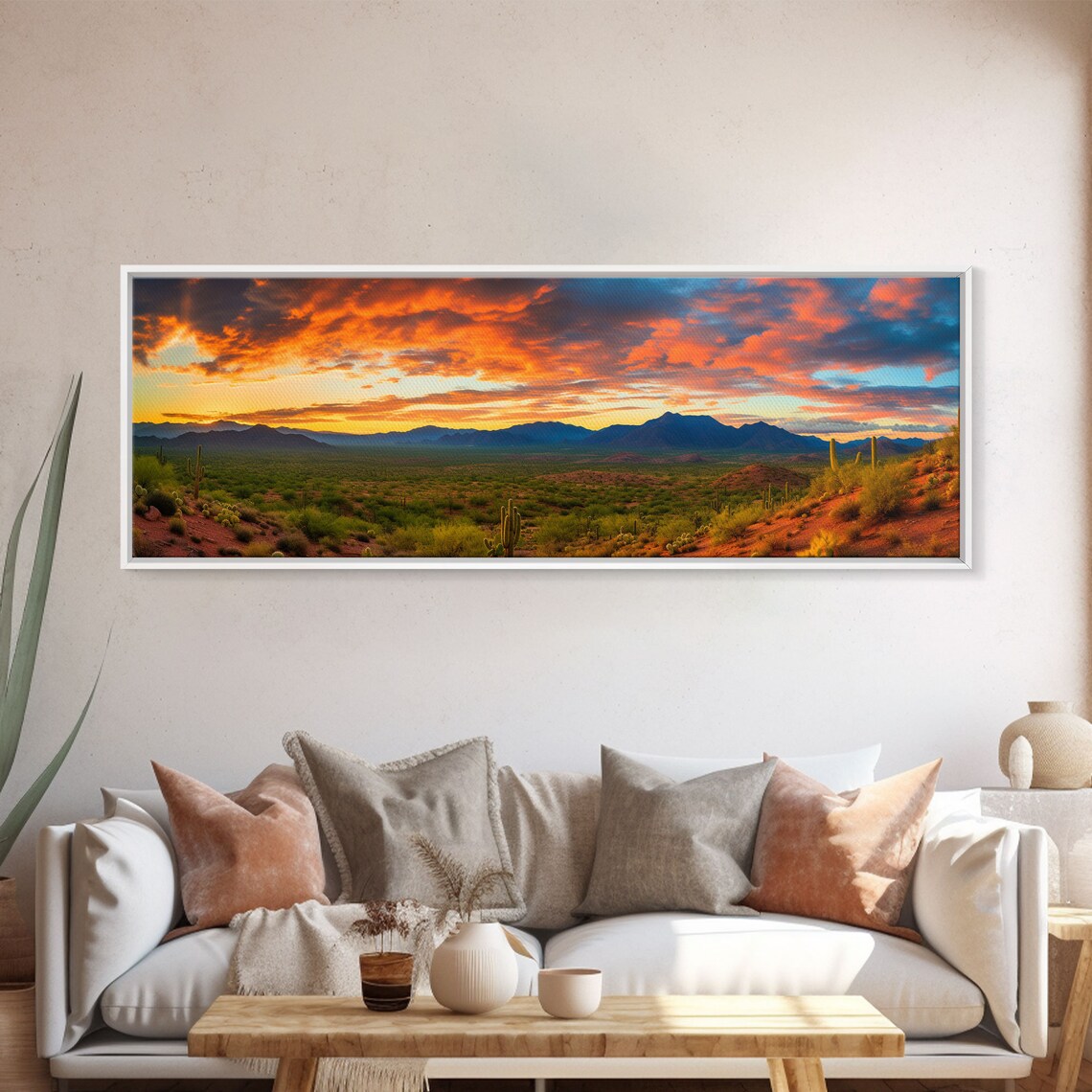 Saguaro National Park Panorama Landscape Art Print - Image 4