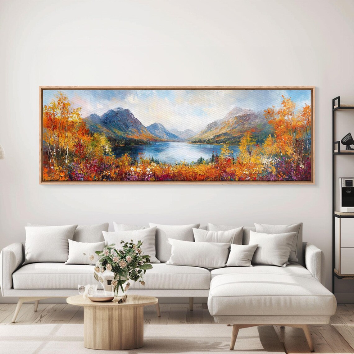 Autumn Lake Valley Colorful Foliage Mountain View Landscape Poster - Image 4