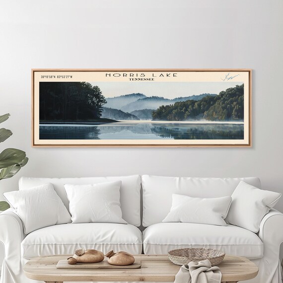 Norris Lake Tennessee Travel Poster, Lake House Decor