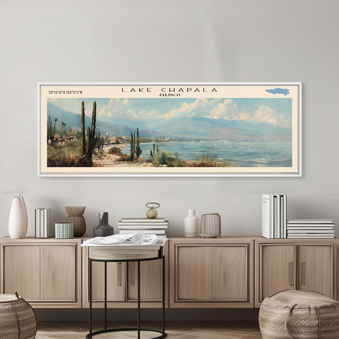 Lake Chapala Travel Poster, Scenic Landscape Art - Image 5