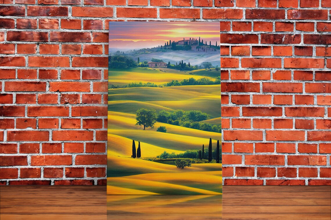 Italian Countryside Sunset Art Print, Italy Landscape - Image 2