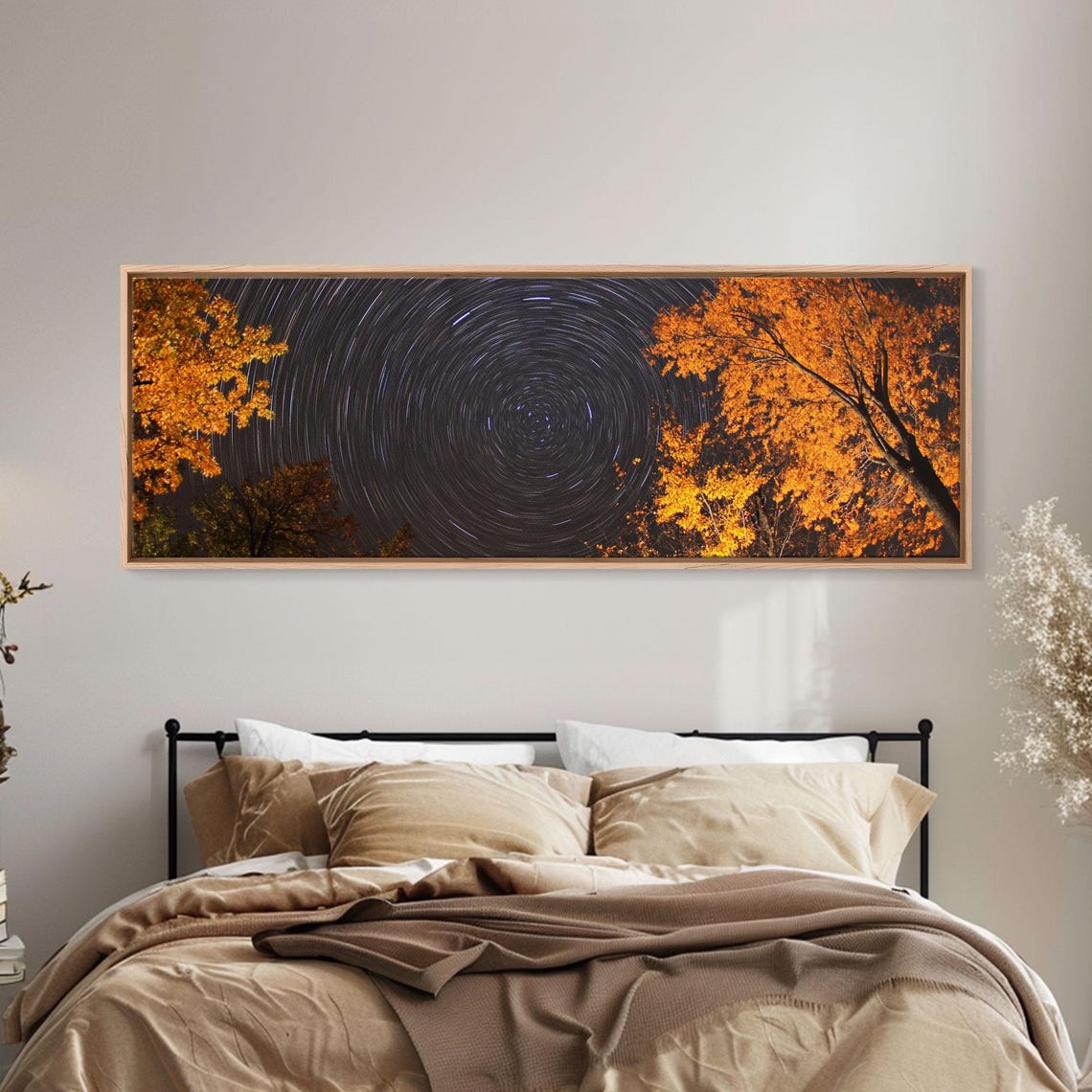 Time Lapse Photography Style Print Panoramic Wall Art Starry Night Sky Photo Print - Image 2