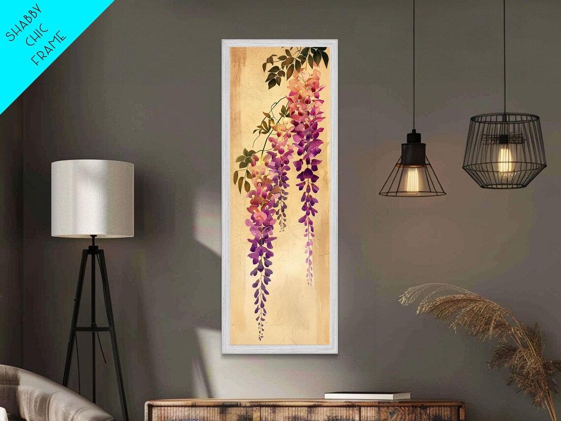 Hanging Wisteria Flowers Purple Japanese Bloom Branches Art Poster - Image 3
