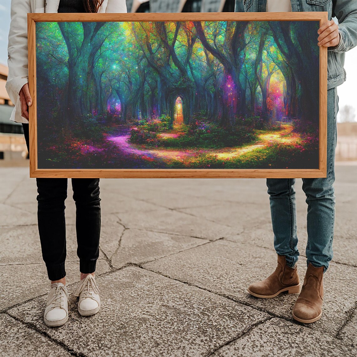Fantasy Wall Art Print Magical Forest Fantasy Landscape Art Ready To Hang Wall Art - Image 5