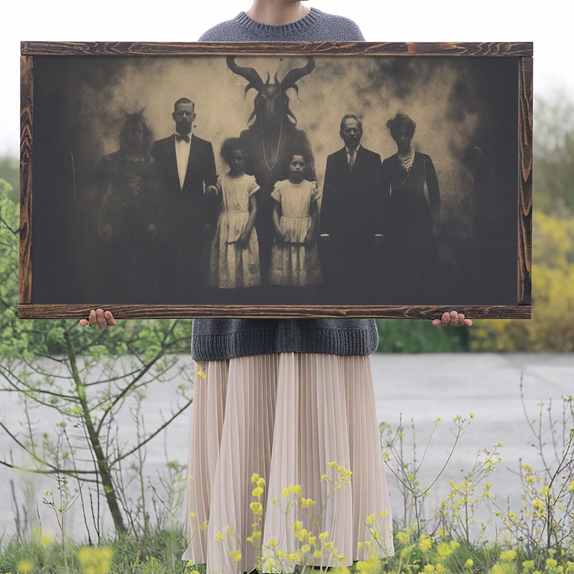 The Demon Cult Haunted Halloween Vintage Art Print - Image 2