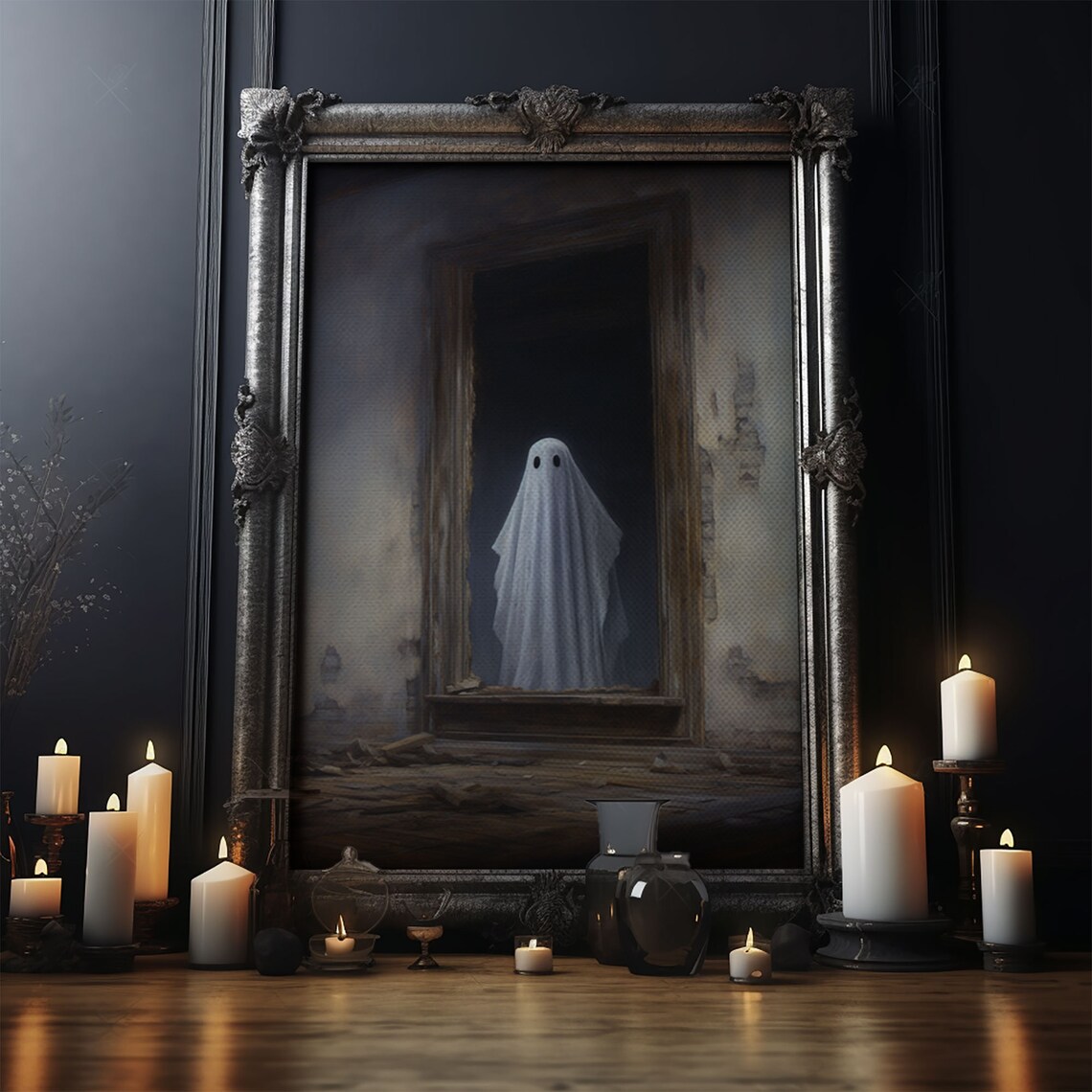 Ghost In The Mirror Gothic Victorian Art Print - Image 4