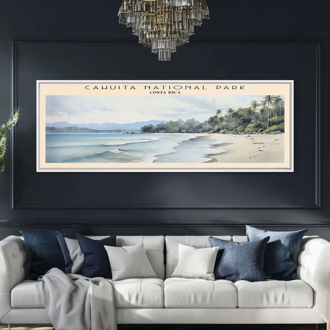 Cahuita National Park Costa Rica Palm Beach Turquoise Water Travel Poster - Image 2