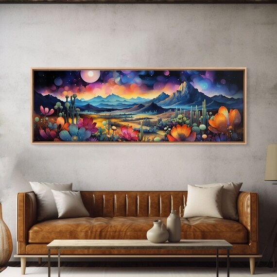 Starry Night Over Southwestern Desert, Van Gogh-Inspired