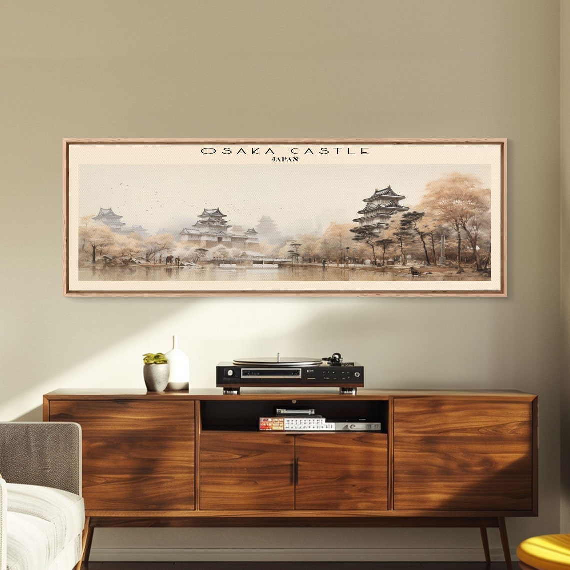 Osaka Castle Japan Cherry Blossom Moat Historic Towers Travel Poster - Image 4