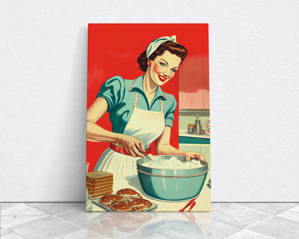 1950s Baking Advertisement, Retro Vintage MCM Print