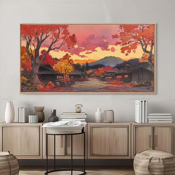 Fall Farmhouse Wall Art Moody Landscape Print Rustic Christmas Decor Holiday Decor Gallery Wall Seasonal Wall Art