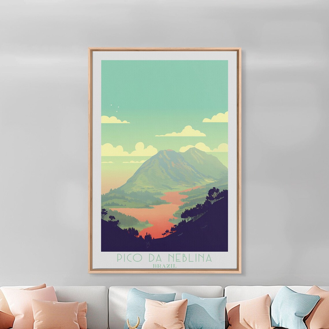 Pico Da Neblina Brazil Mountain Peak Lake View Sunset Travel Poster - Image 6