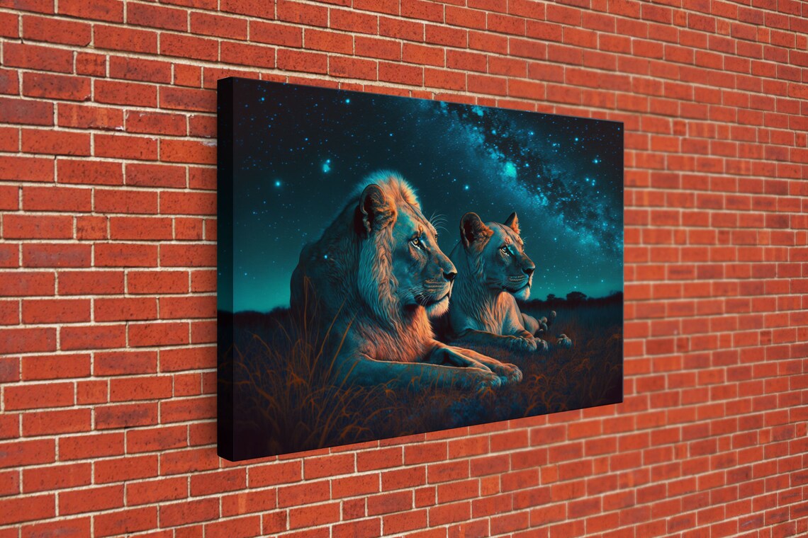 Boss Couple Lion Art Print, Valentine Gift Idea - Image 3