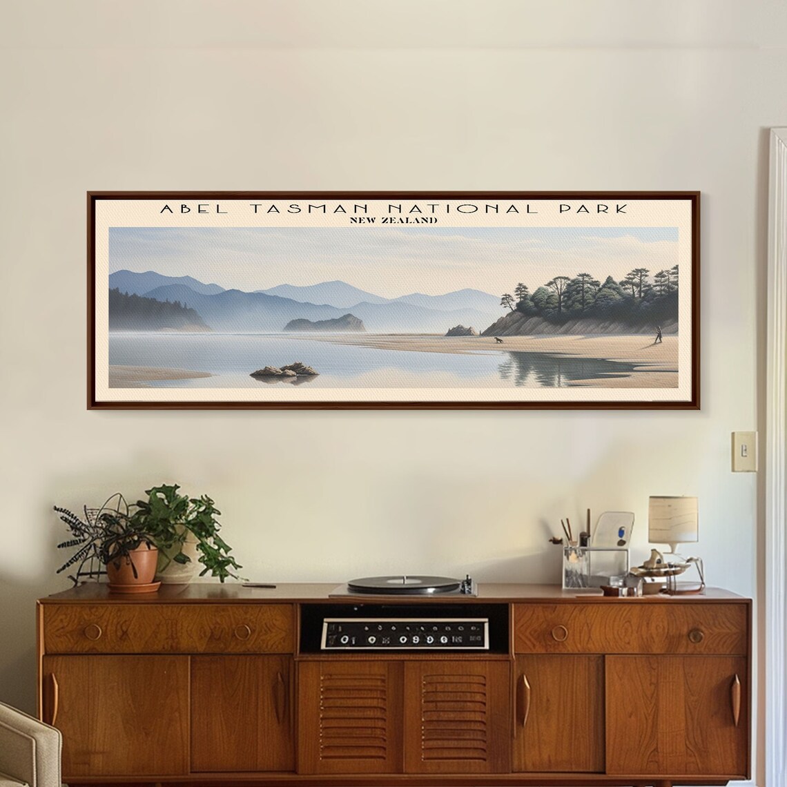 Abel Tasman National Park New Zealand Beach Reflections Panoramic Travel Poster - Image 6