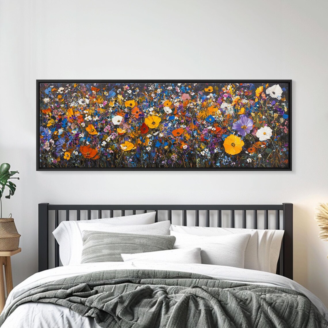 Colorful Wildflower Field Meadow Dense Blooms Panoramic Art Poster - Image 6