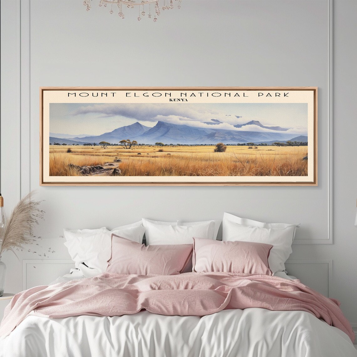 Mount Elgon National Park Kenya Golden Grasslands Peak Panoramic Travel Poster - Image 6