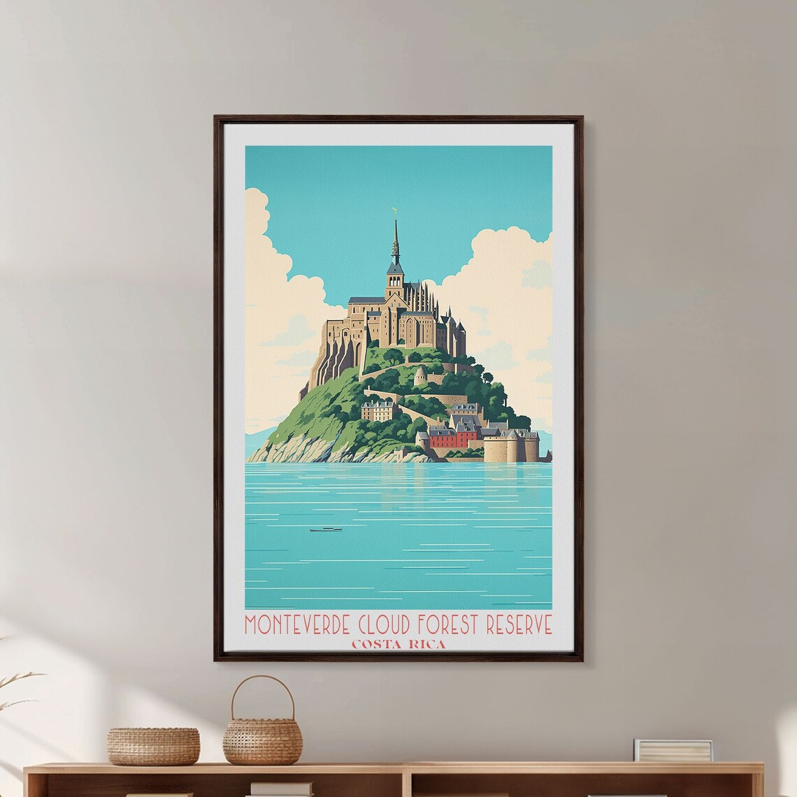 Mont Saint Michel France Abbey Tidal Island Sea View Travel Poster - Image 6