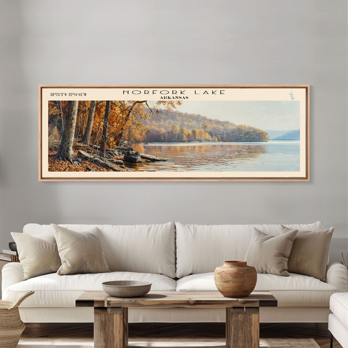 Norfork Lake Arkansas Travel Poster, Landscape Print - Image 2