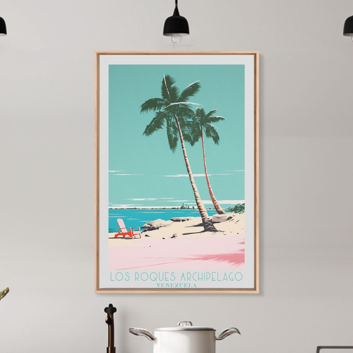 Los Roques Archipelago Venezuela Palm Beach Turquoise Sea Poster - Image 5