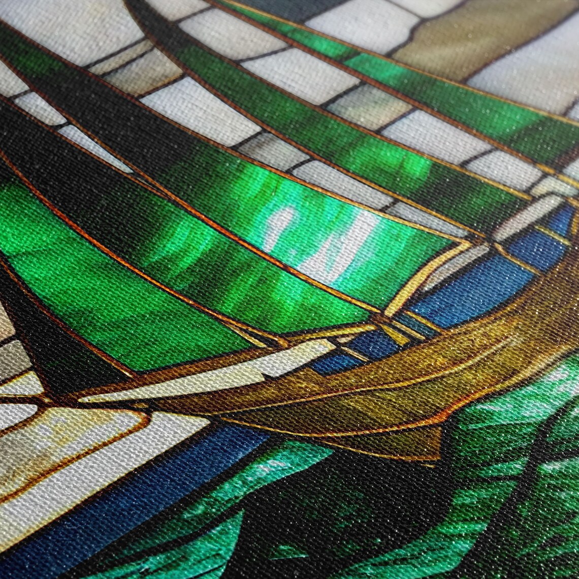 Art Deco Sailboat Stained Glass, Roaring 20s Poster - Image 2