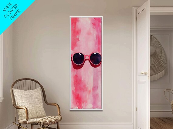 Pink Sunglasses Watercolor Fun Retro Summer Fashion Art Poster