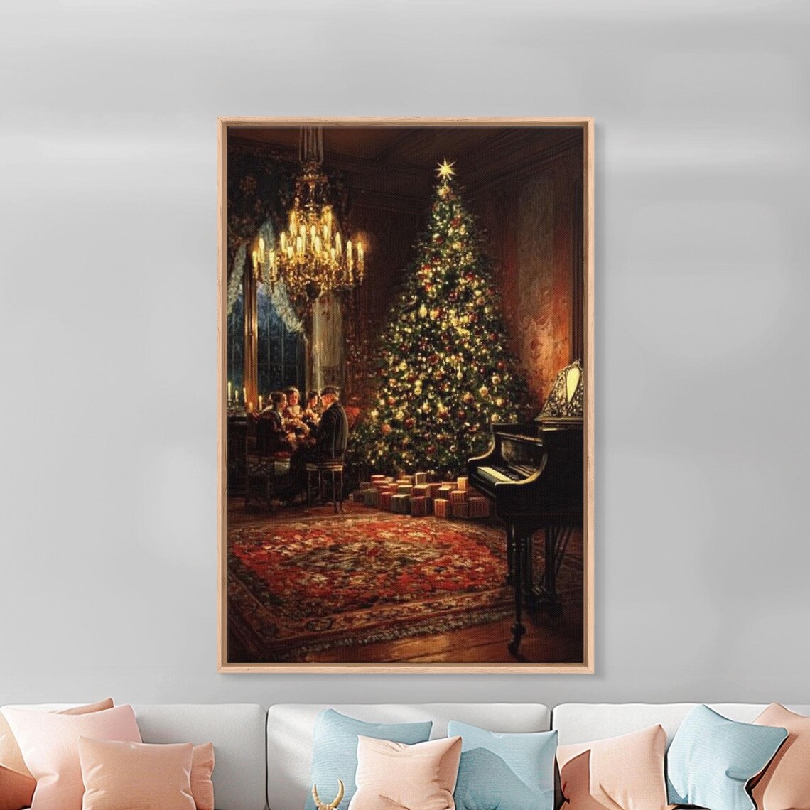 Vintage Victorian Christmas Tree, Holiday Art Print - Image 2