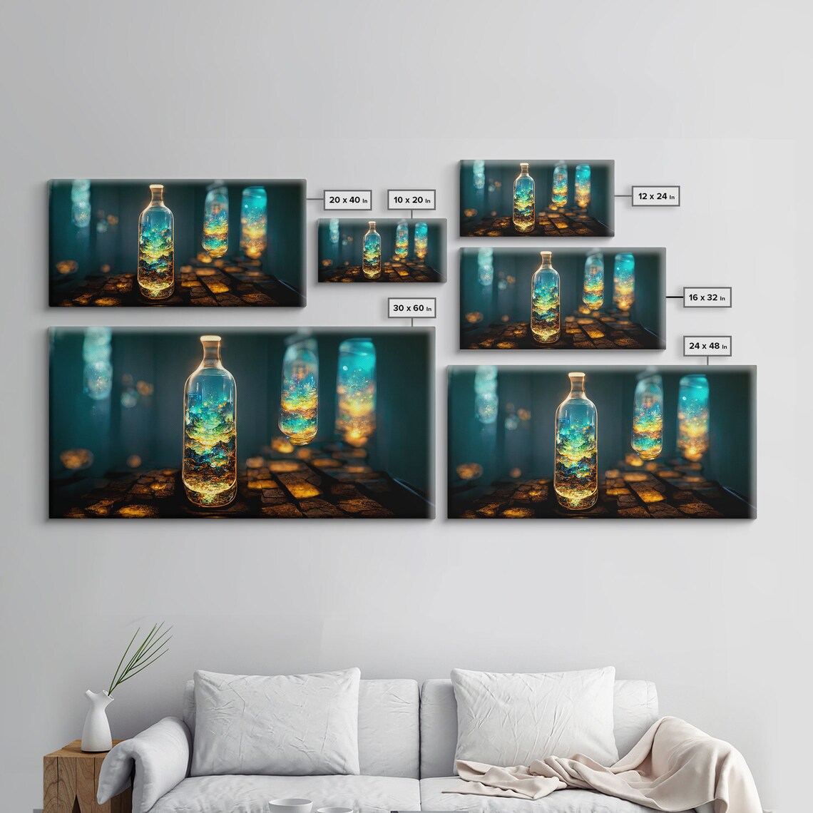 Miniature World In A Bottle, High Fantasy Art Print - Image 2