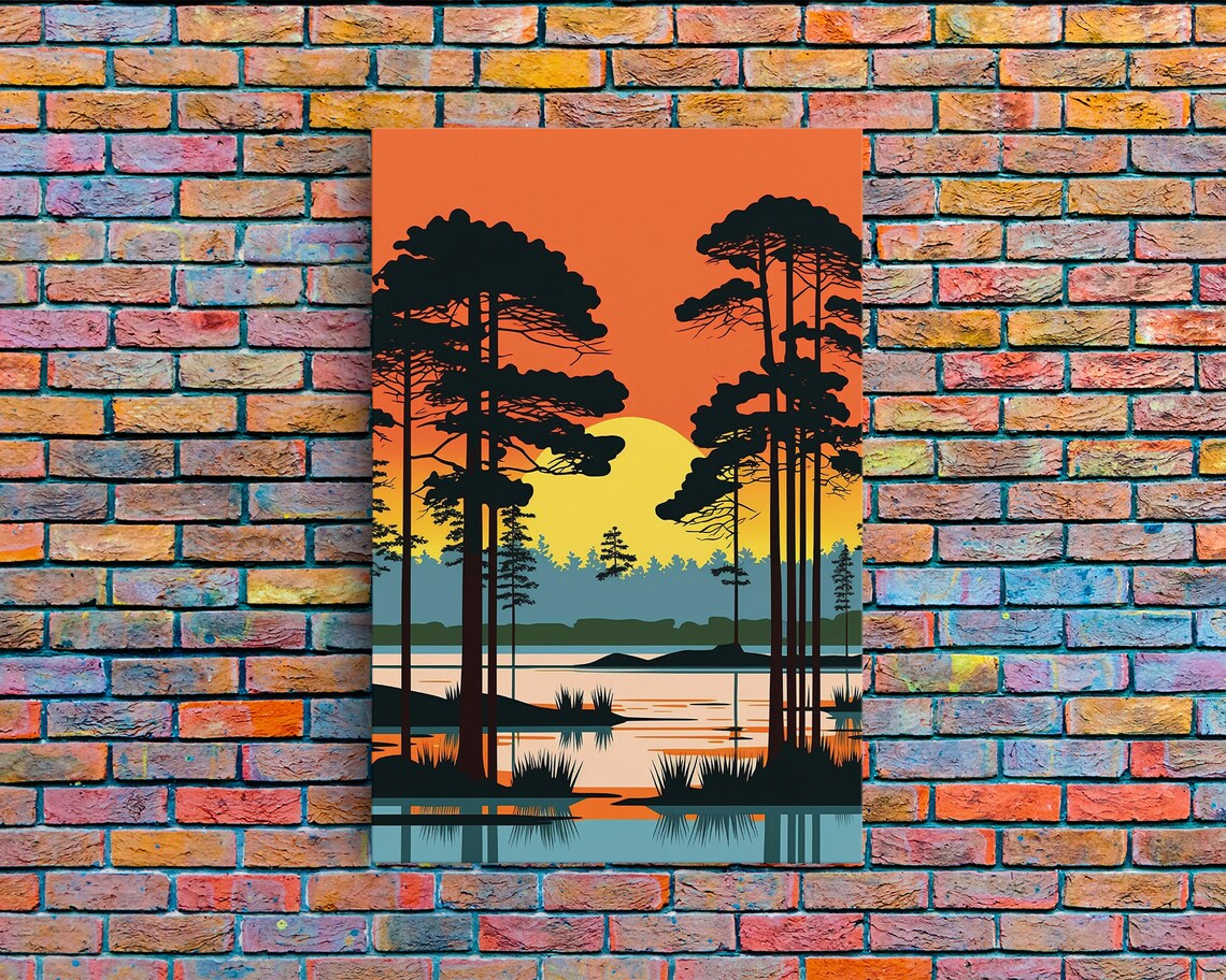 Florida Everglades Sunset Landscape Art Print - Image 6