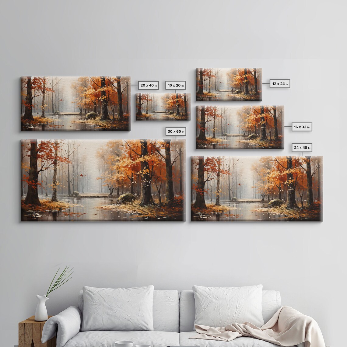 Fall Centerpiece Landscape Painting Art Print - Image 2