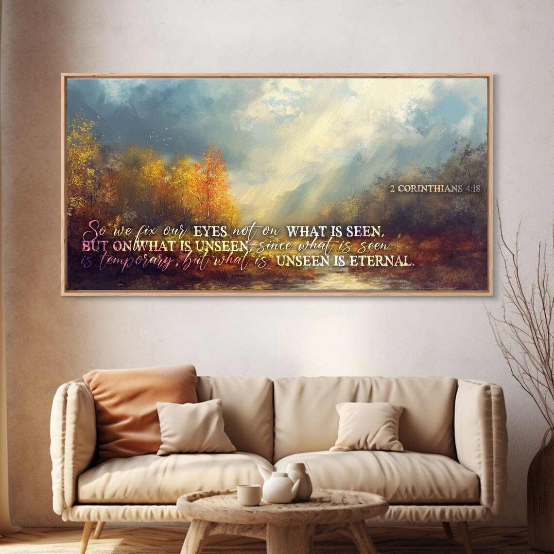 2 Corinthians 4:18 Scripture Art Print, Bible Verse - Image 4