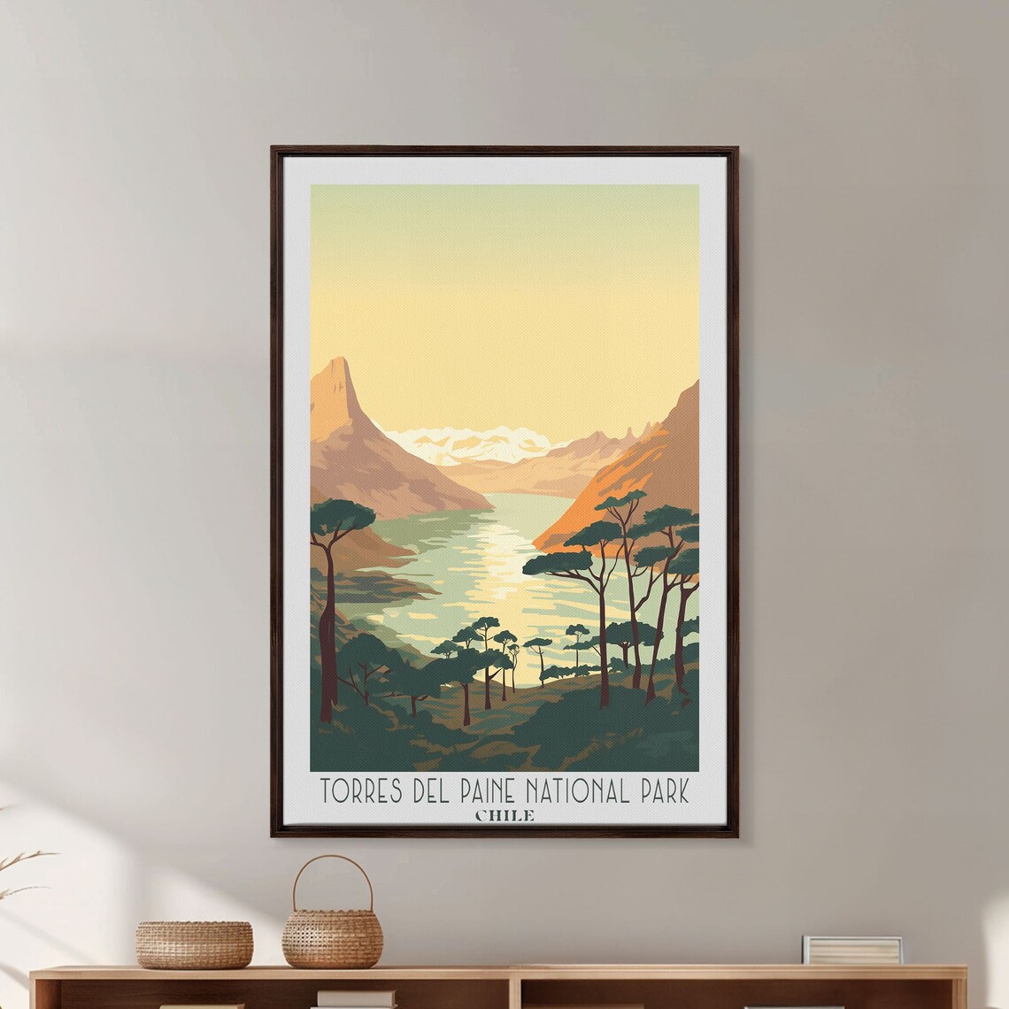 Torres Del Paine Chile Patagonia Lake Granite Peaks Travel Poster - Image 6