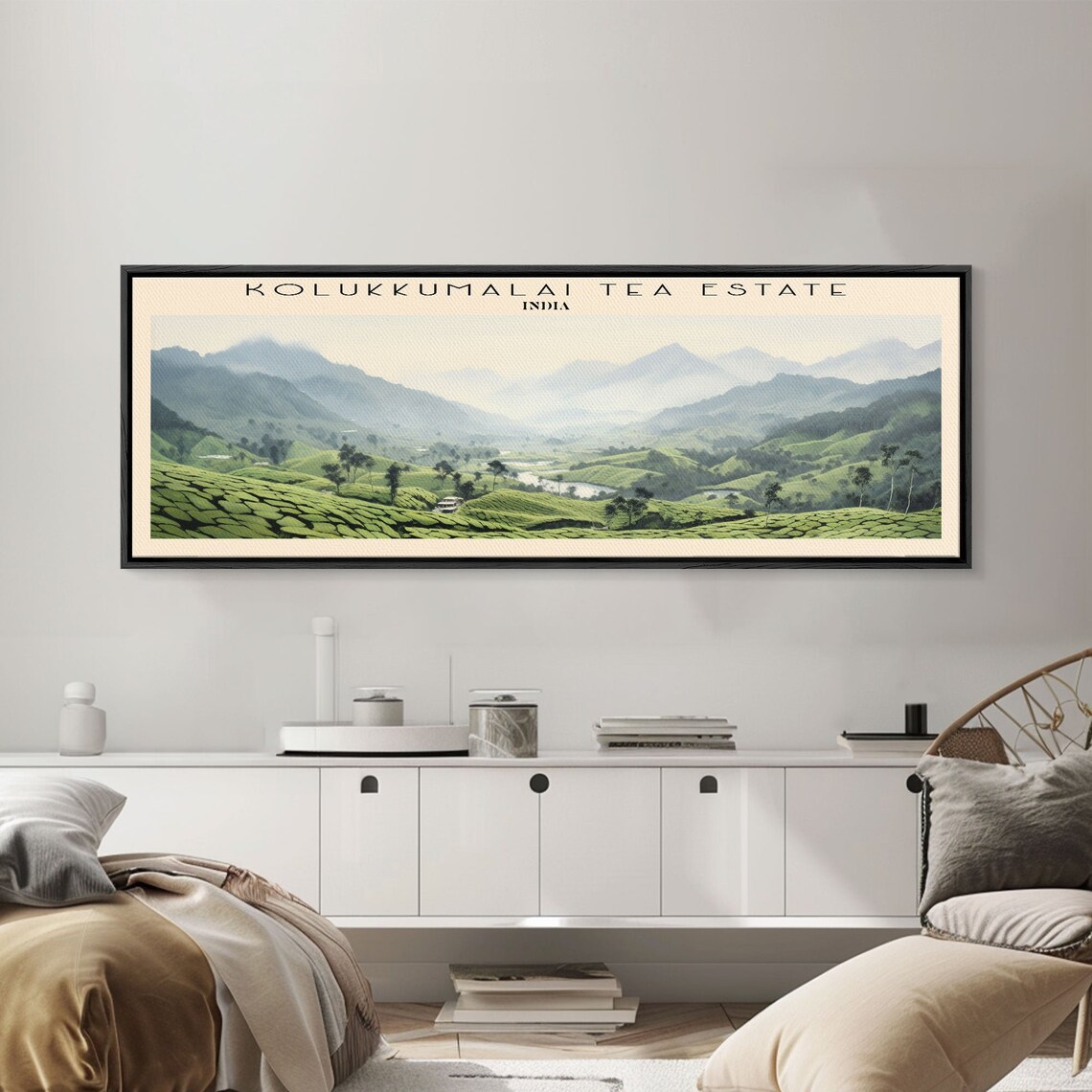 Kolukkumalai Tea Estate India Green Rolling Hills Panoramic Poster - Image 6