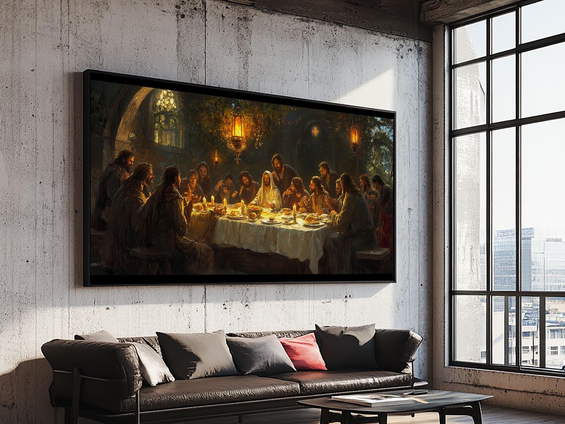 The Last Supper, Christian Christmas Art Print - Image 6