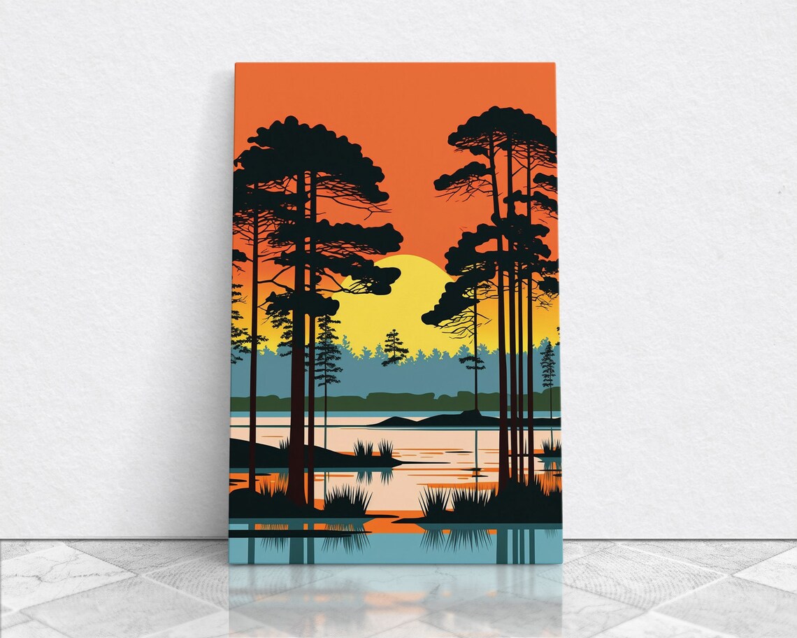 Florida Everglades Sunset Landscape Art Print - Image 5