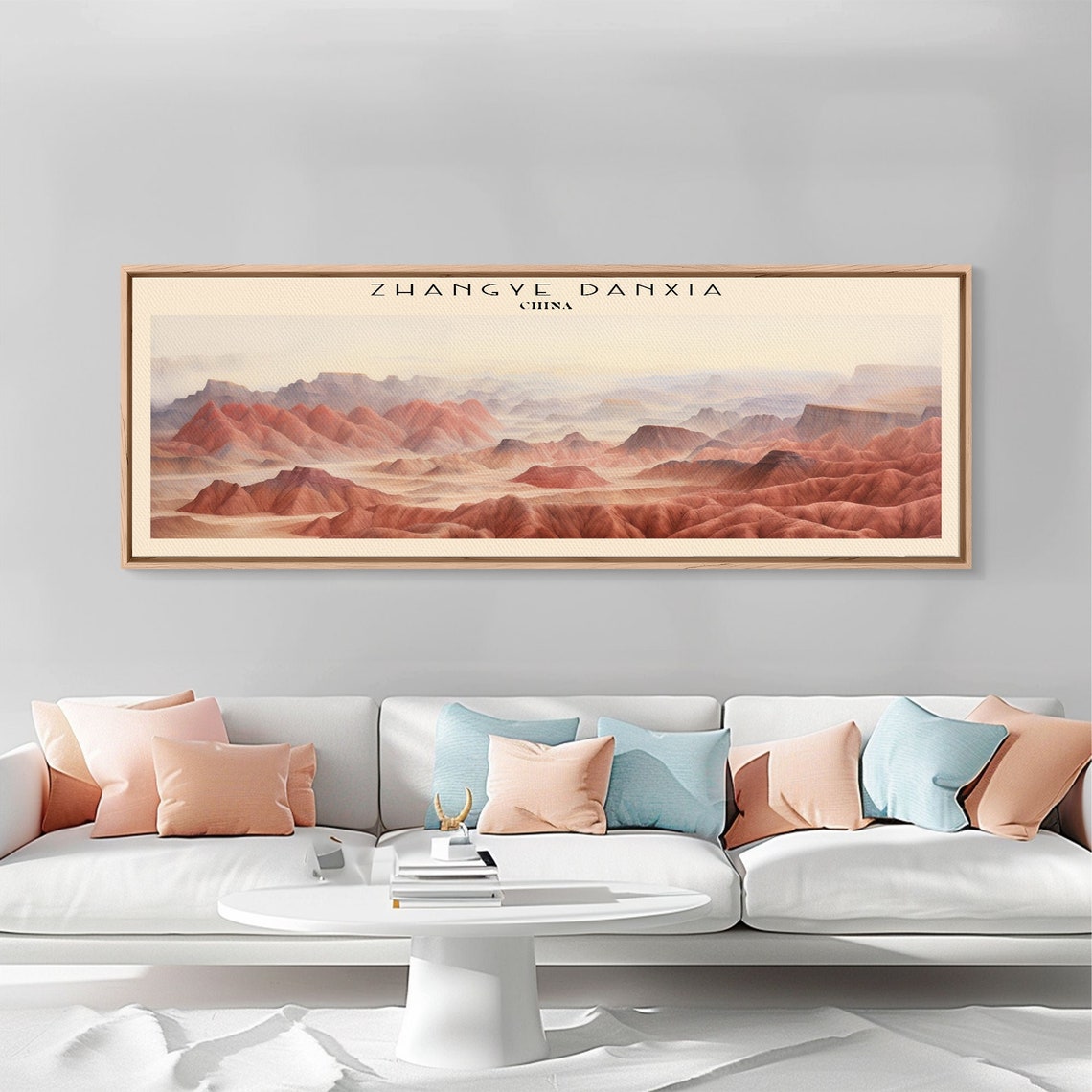 Zhangye Danxia China Rainbow Red Mountains Desert Panoramic Poster - Image 3