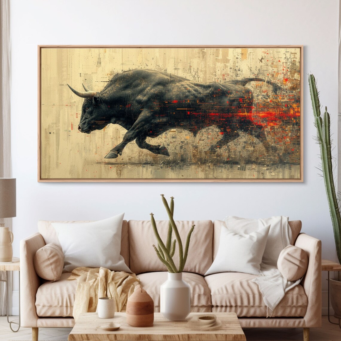 Charging Bull Wall Street Art Print, Western Decor - Image 3