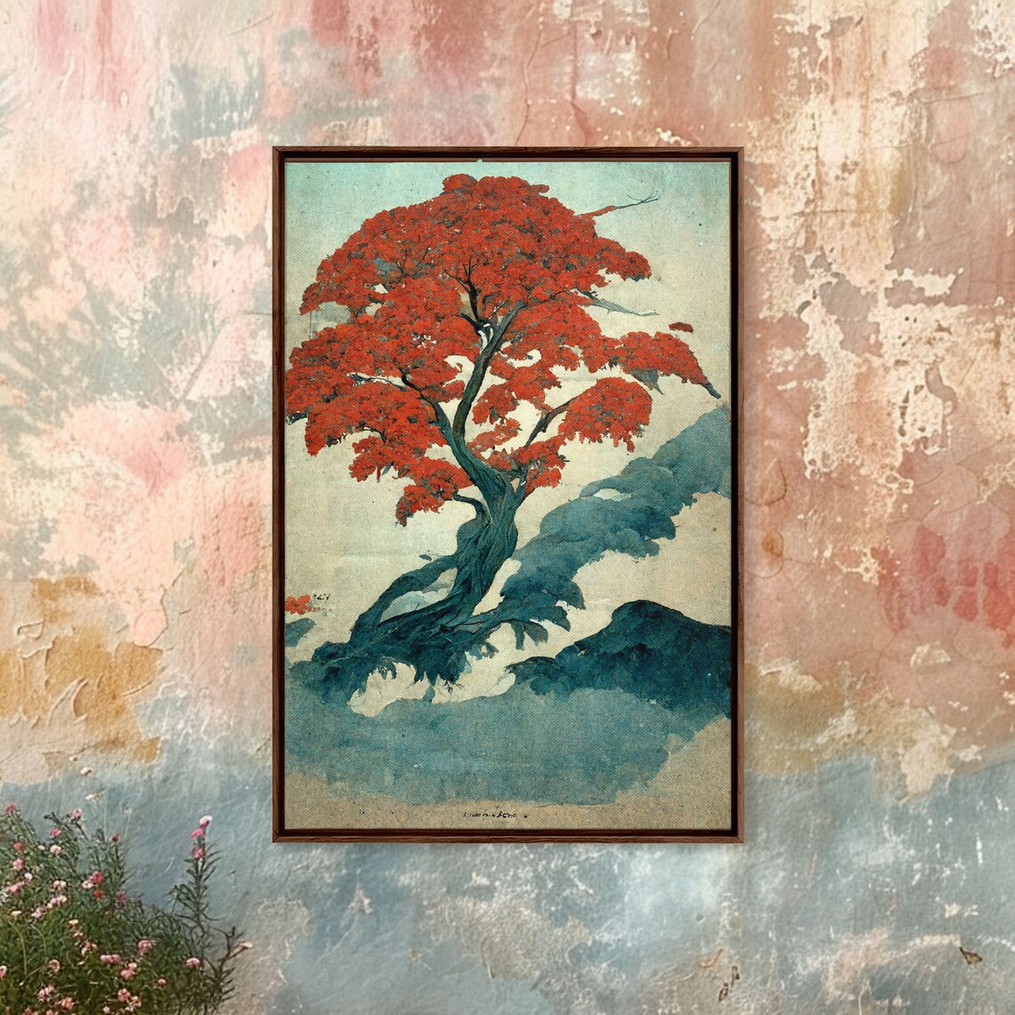 Japanese Maple Tree Vintage Japanese Style Art Print - Image 3