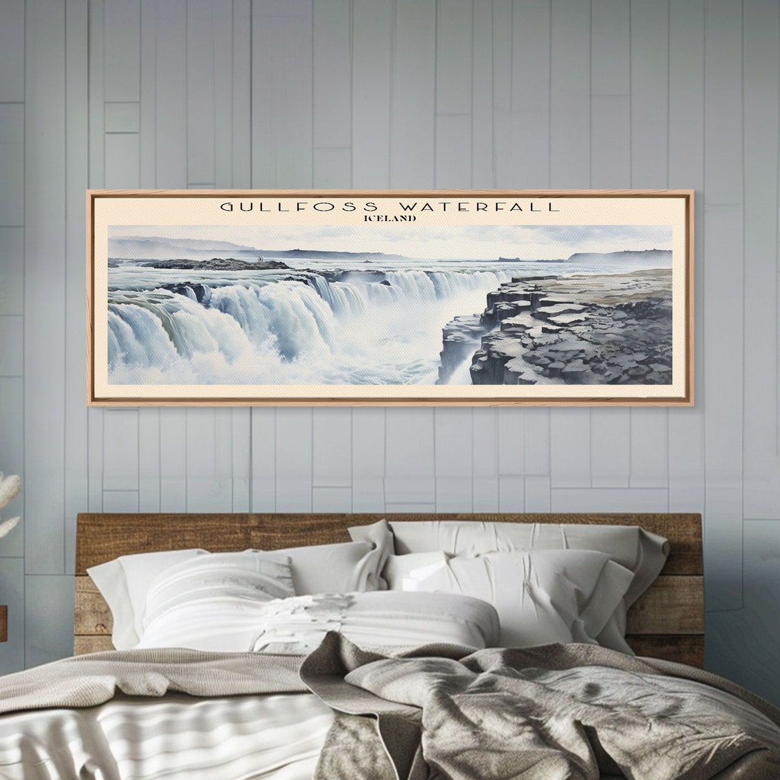 Gullfoss Waterfall Iceland Powerful Cascade Canyon View Travel Poster - Image 4