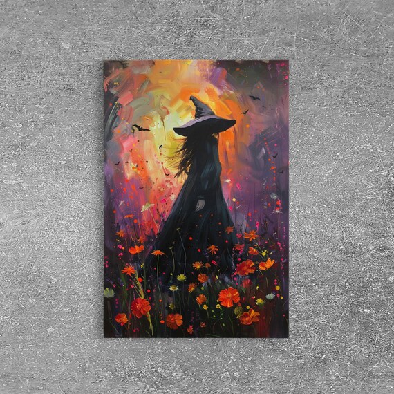 She Walks Amongst The Flowers Cottagecore Framed Print Beautiful And Enchanting Wall Art Floral Witch Colorful Decor For Her