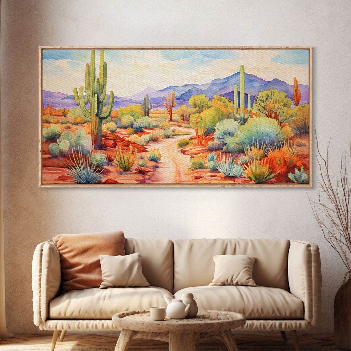Southwestern Desert Landscape, Mid-Century Art Print - Image 4