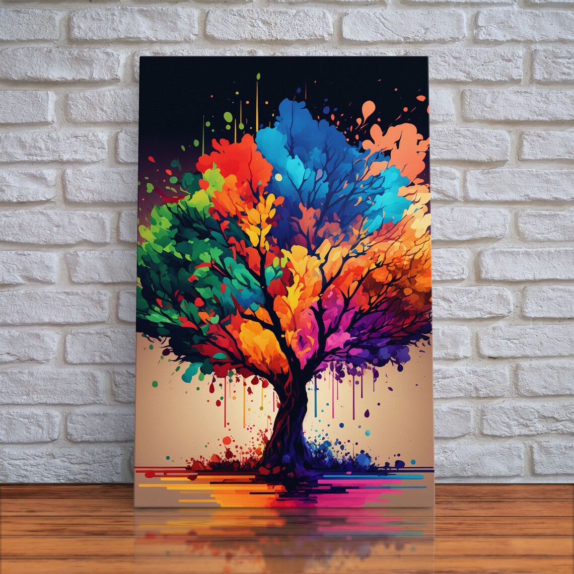 Abstract Tree Watercolor Art Print, Bohemian Landscape - Image 4