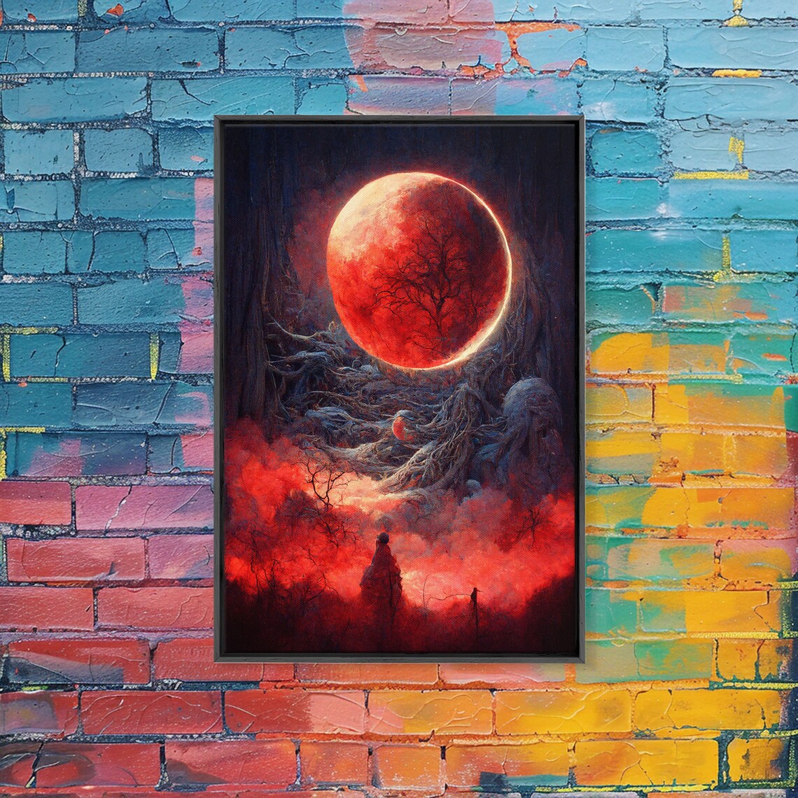 Blood Moon Halloween Cosmic Horror Poster Print